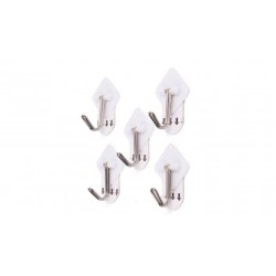 GANCHOS ADHESIVOS 3,3X3,3 CM MAX. 0,800KG (PACK 5)