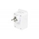 ADAPTADOR ENCHUFE SCHUKO BLANCO +2 X USB A+ 2 X USB TYPEC BENSON