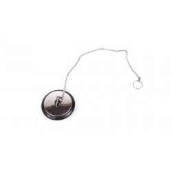 TAPON DESAGÜE Ø40MM + CADENA 30CM C/TAPA ACERO INOX. 