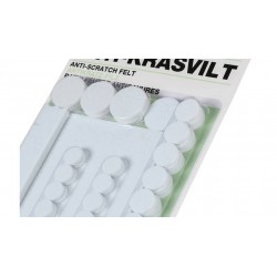 PROTECTORES FIELTRO SURTIDOS AUTOADHESIVOS ANTIRRAYADURAS MUEBLES BLANCO (PACK 80)
