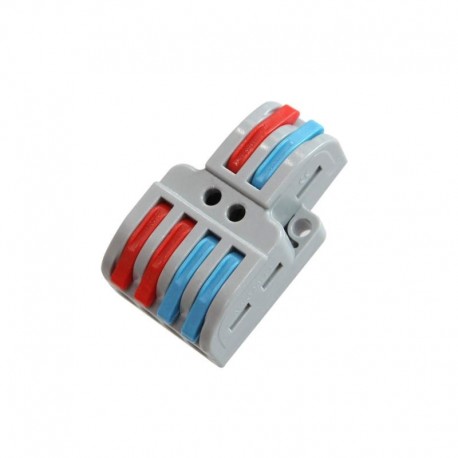 CONECTOR RAPIDO PALANCA CONEXION 4 ENTRADAS Y 2 SALIDAS SPL-42 LEDECOR