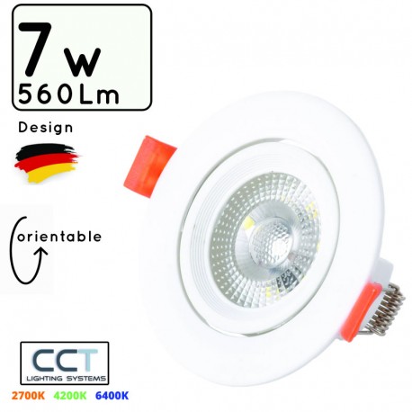 DOWNLIGHT LED 6W B. FRIO CIRCULAR CORTE Ø105mm