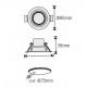 DOWNLIGHT LED 7W CCT (CALIDO-NEUTRO-FRIO) CIRCULAR ORIENTABLE Φ75mm