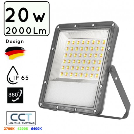 PROYECTOR LED 20W CCT (CALIDO-NEUTRO-FRIO) PLATINUM IP65 2000LM