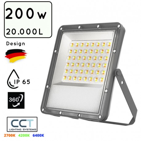 PROYECTOR LED 200W CCT (CALIDO-NEUTRO-FRIO) PLATINUM IP65 20000LM