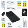 POWER BANK 10.000mAh POLIMERO NEGRO MICRO USB - USB TYPE-C MICROUSB PLATINET