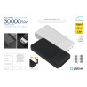 POWER BANK 30.000mAh POLYMERO CARGA RAPIDA 2 USB - 1 TYPE-C - 1 MICROUSB - 1 LIGHTNING PLATINET