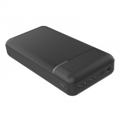 POWER BANK 30.000mAh POLYMERO CARGA RAPIDA 2 USB - 1 TYPE-C - 1 MICROUSB - 1 LIGHTNING PLATINET