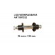 RUEDA CARRETILLA OBRA 4.00-8" LLANTA PLASTICO + NEUMATICO C/CAMARA EJE Ø20MM