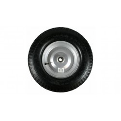 RUEDA CARRETILLA OBRA 4.00-8" LLANTA METAL + NEUMATICO C/CAMARA EJE Ø20MM