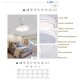 VENTILADOR DE TECHO Ø107CM BLANCO HERCULES DC 3 ASPAS RETRACTIL LED CCT (CALIDO-NEUTRO-FRIO) 72W LEDECOR
