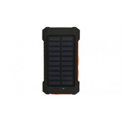 POWER BANK SOLAR PANEL + LINTERNA 5.000MAH 2 USB - 1 USB TYPE-C NEGRO