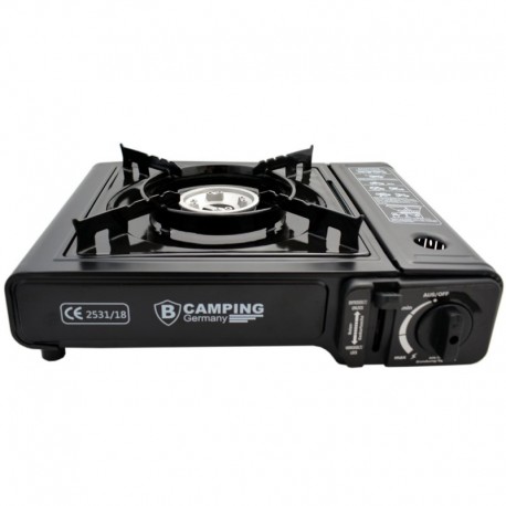 HORNILLO DE CAMPING GAS PORTATIL C/FUNDA CON SISTEMA DE SEGURIDAD Y AUTO-ENCENDIDO (USA BOMBONA 227GRS. no incluida)