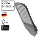 LUMINARIA LED ALUMBRADO PUBLICO 200W IP65 B. FRIO 6500K Ø60mm COLOR GRIS