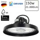 CAMPANA LED UFO 150W 140Lm/W DRIVER SOSEN 6.500K No Flicker IP65 Ø286x105x142mm