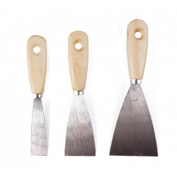 SET DE ESPATULAS DE ACERO INOX. (PACK 3)