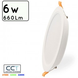 DOWNLIGHT LED SERIE ESSENTIAL PC/ABS 6W CCT (CALIDO-NEUTRO-FRIO) CIRCULAR CORTE Φ100mm