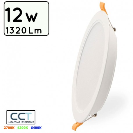 DOWNLIGHT LED 12W CCT (CALIDO-NEUTRO-FRIO) CIRCULAR CORTE Φ150mm