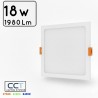 DOWNLIGHT LED 18W CCT (CALIDO-NEUTRO-FRIO) CUADRADO CORTE Φ195mm