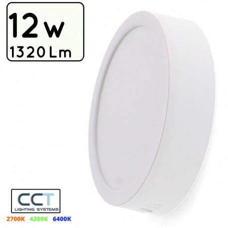 PLAFON LED 12W CCT (CALIDO-NEUTRO-FRIO) CIRCULAR Φ169mmX29mm