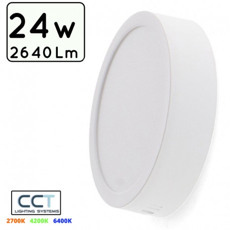 PLAFON LED 24W CCT (CALIDO-NEUTRO-FRIO) CIRCULAR Φ285mmX30mm