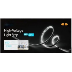 BOBINA DE TIRA LED ALTA LUMINOSIDAD B. FRIO mod.8X16MM 220V AC 800Lm/M 50 metros IP65.