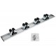 SOPORTE PORTAESCOBAS ALUMINIO 4 GANCHOS 48CM