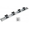 SOPORTE PORTAESCOBAS ALUMINIO 4 GANCHOS 48CM