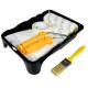 SET DE PINTURA CUBETA + RODILLOS + CINTA + PROTECTOR Y PINCEL (PACK 8)