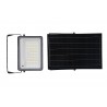 FOCO PROYECTOR LED SOLAR 100W C/SENSOR-CREPUSCULAR C/MANDO IP65 REGULABLE CCT (CALIDO-NEUTRO-FRIO)