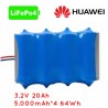 BATERIA DE REPUESTO HUAWEI 3.2V 20Ah 5.000mAh*4 64Wh PARA LUMINARIA SOLAR 967511/967542