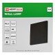 APLIQUE LED DE PARED CUADRADO 10W NEGRO IP65 B. CALIDO Φ150mmX15mm