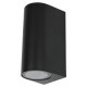 APLIQUE DE PARED REDONDO NEGRO IP65 2XGU10 Φ150mmX80mmX60mm