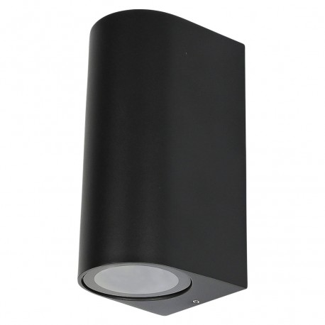 APLIQUE DE PARED REDONDO NEGRO IP65 2XGU10 Φ150mmX80mmX60mm