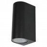 APLIQUE DE PARED REDONDO NEGRO IP65 2XGU10 Φ150mmX80mmX60mm