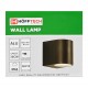 APLIQUE DE PARED REDONDO NEGRO IP65 1XGU10 Φ80mmX81mmX66mm
