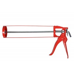 PISTOLA DE SILICONA ESQUELETO ROJA