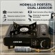HORNILLO CAMPING GAS DUAL PORTATIL C/FUNDA CON SISTEMA DE SEGURIDAD Y AUTO-ENCENDIDO (USA BOMBONA 227GRS. no incluida) LEDECOR