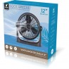 VENTILADOR CIRCULADOR DE AIRE DE SUELO NEGRO 12 PULGADAS ØCM. 3 VELOCIDADES W THULOS