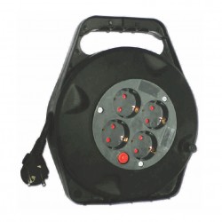 CARRETE 4 TOMAS ALARGADOR DE CABLE 10 METROS 3X1.5mm² LEDECOR