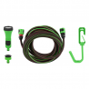 JUEGO DE MANGUERA JARDIN 3/8" COMPLETO + ACCESORIOS + SOPORTE COLGADOR 7,5 METROS