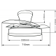 VENTILADOR DE TECHO Ø91CM BLANCO HADES-MINI DC 3 ASPAS RETRACTIL LED REGULABLE CCT (CALIDO-NEUTRO-FRIO) 54W CON MEMORIA LEDECOR