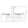 VENTILADOR DE TECHO Ø107CM BLANCO ATILA DC 3 ASPAS RETRACTIL LED REGULABLE CCT (CALIDO-NEUTRO-FRIO) 72W CON MEMORIA LEDECOR