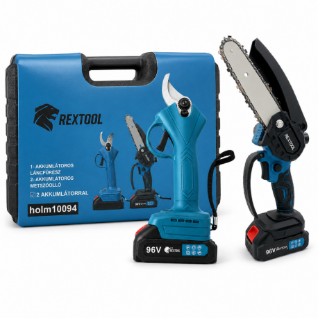 TIJERAS PODAR + SIERRA + 2 BATERIAS 96V INDICADOR DE BATERIAS CON MALETIN