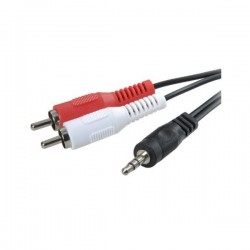 CABLE Audio JACK 3,5 M A 2xRCA M 2M     