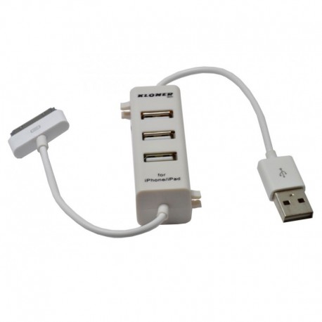 CARGADOR UNIVERSAL USB + HUB PARA IPHONE/IPAD KLONER