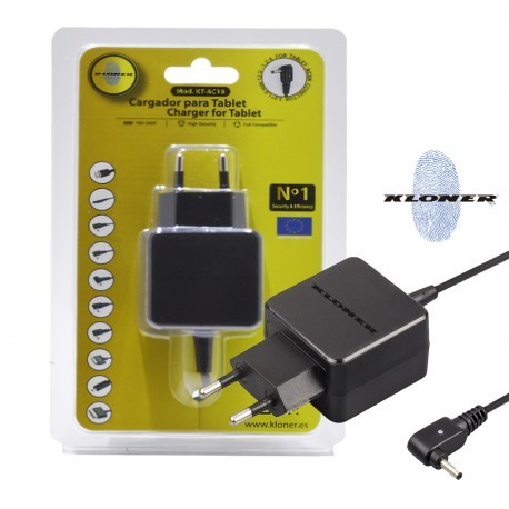 CARGADOR ENCHUFE PARA TABLET ACER 18W CLAV. 3.0*1.0 mm KLONER